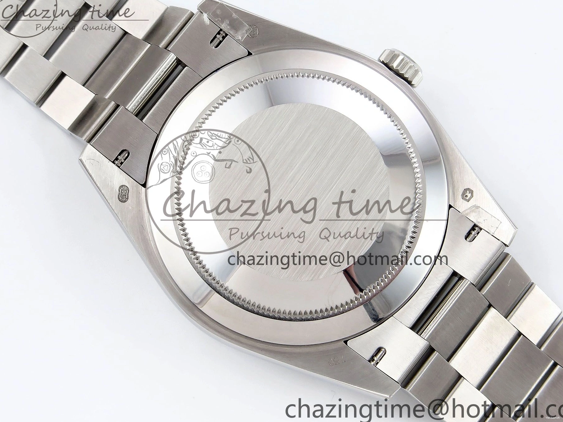 Weight) DayDate Ice JDF Steel 40 904L on SS VR3255 Bracelet Textured Blue President V3 (Gain Dial 0114